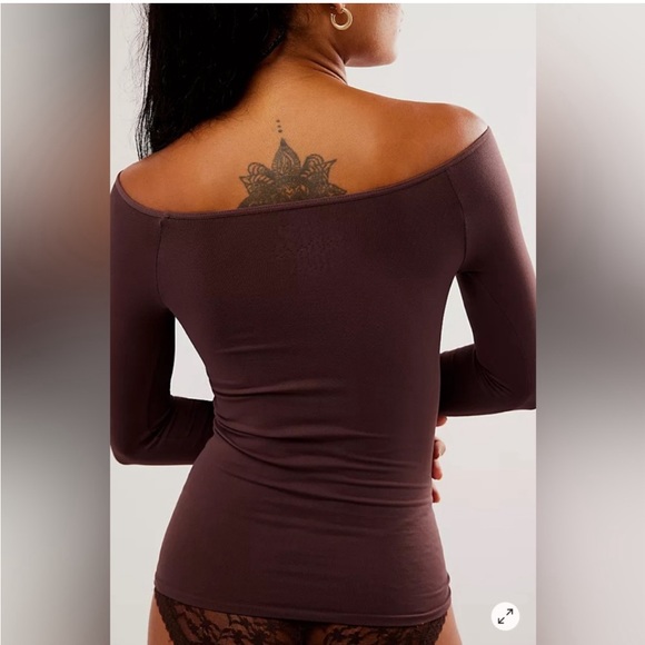Free People Intimately Off The Shoulder Long Sleeve - Picture 3 of 4